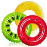JOYIN Inflatable Swim Tube Raft (3 pack) with Summ