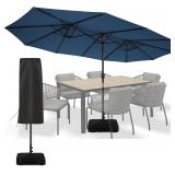 $174 Sundale Outdoor 15ft Large Patio Umbrella wit