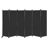 MAYOLIAH 6 Panel Folding Privacy Screen 9ft Wide,
