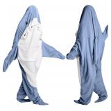 Shark Blanket Hoodie Onesie for Adult Kids, Cozy F
