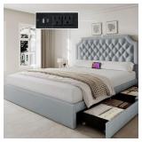$200 YITAHOME Full Size Bed Frame with Adjustable