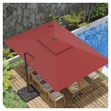 $399 (NAVY)10x13FT Cantilever Outdoor Patio Umbrel