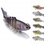 6 Packs 7 Segments Fishing Lures Swimbaits, Animat