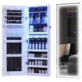 $140 Jewelry Mirror Cabinet, Wall/Door Mounted Jew