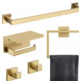 TNOMS 5-Piece Bathroom Hardware Set 23.6 Inch Gold