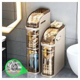 $110 3-Tiers Slim Bathroom Storage Cabinet, Narrow