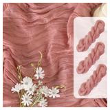 FEXIA 4 Pack Rose Pink Table Runner Inches for Bab