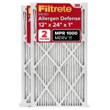 Filtrete 12x24x1 AC Furnace Air Filter, MERV 11, M