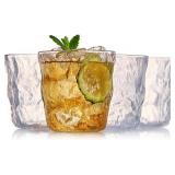Drinking Glasses Set of 4 - Elegant Glass Cups for