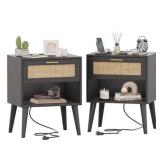 $110 Irontar Nightstand Set of 2, Bedroom Night St