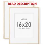 16x20 Frames with Mat 11x14, Set of 2 Large Pictur
