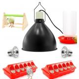 Chick Heat Lamp, 5 Pcs Chick Starter Kit with Chic