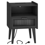 Nightstand with Charging Station, Bedside Tables,