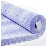 $100 PERLECARE 4 Inch Memory Foam Mattress Topper,