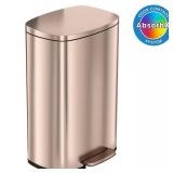 SoftStep 13.2 Gal. Stainless Steel Trash Can in Ro
