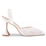 Slingback Mesh Mule Heels for Women with 3.75 Inch