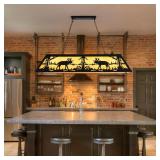 $200 Tiffany Pool Table Light,58-inch Rustic Deer