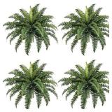 35" Fake Ferns, 4 Large Artificial Bonston Ferns B
