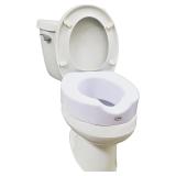 Carex Toilet Seat Riser With Quick-Lock, Raised To