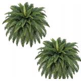 42" Artificial Boston Fern Large Bush Plants, 2 Bu