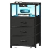 ( White color ) Casaottima BlackNight Stand with L