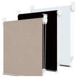 LINKCOO ROLLER WINDOW SHADE, BLACK 34x79