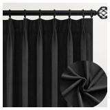 Topfinel 90 Inches Long Linen Curtains for Living