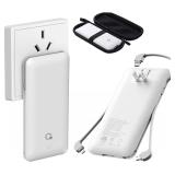 Brand Q Portable Charger with Built-in Cables and