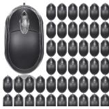 Xuhal 50 Pcs Black Wired USB Computer Mouse Bulk,