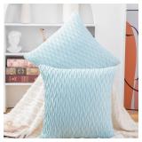 MADIZZ Set of 2 Super Soft Velvet Decorative Throw