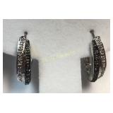 Blue & White Diamond earrings