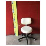 White rolling stool