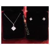 Matching White Sapphire set,  Princess cut