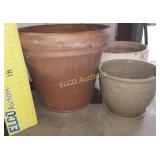 Flower pots, ceramic & terra cotta