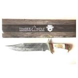 Timber Wolf Custom Damascus Series Bowie