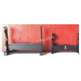 (4) Black wooden sword holders