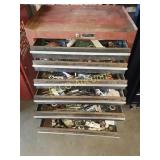 Rolling 6 drawer tool box w/ misc. tools inside