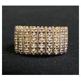 Diamond & Sterling Silver, Cluster Ring