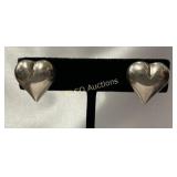 Sterling Silver Heart, Post Earrings