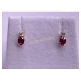 10k Gold & Ruby, Post Earrings