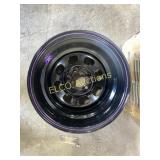 (1) New 15X10- 5X5, 2" OS Black Wheels