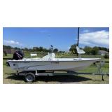 2001 Kenner Fiberglass Boat w/ 2002 Mercury 90HP,