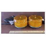 (2) Sho-me Magnet LED Orange Truck Lights,