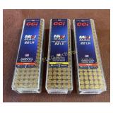 (3) 100 Rd Boxes of CCI Mini Mag .22LR,