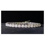 Diamond Tennis Bracelet 10K White Gold w/