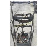 Rolling Torch Cart with hose, gauges & torch, no