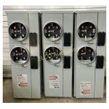 (3) New Eaton/ Cutler Hammer 125A Meter Pack 2