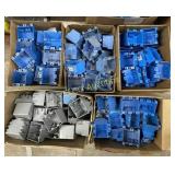 (4) Boxes of New Non-Metallic Two Gang Old Work