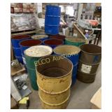 (12) Metal 55gal Drums, No Lids