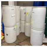 (10) Plastic 55gal Drums, x the money